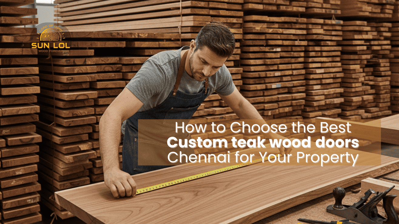 Custom teak wood doors Chennai